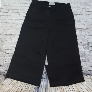 Everlane Black Crop Wide Leg Jeans Size 8